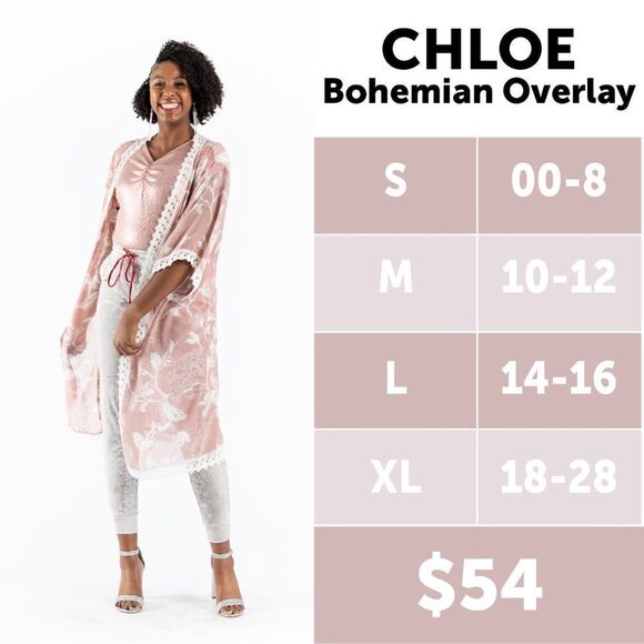 Lularoe Chloe Bohemian Overlay - Size Medium - Picture 3 of 3